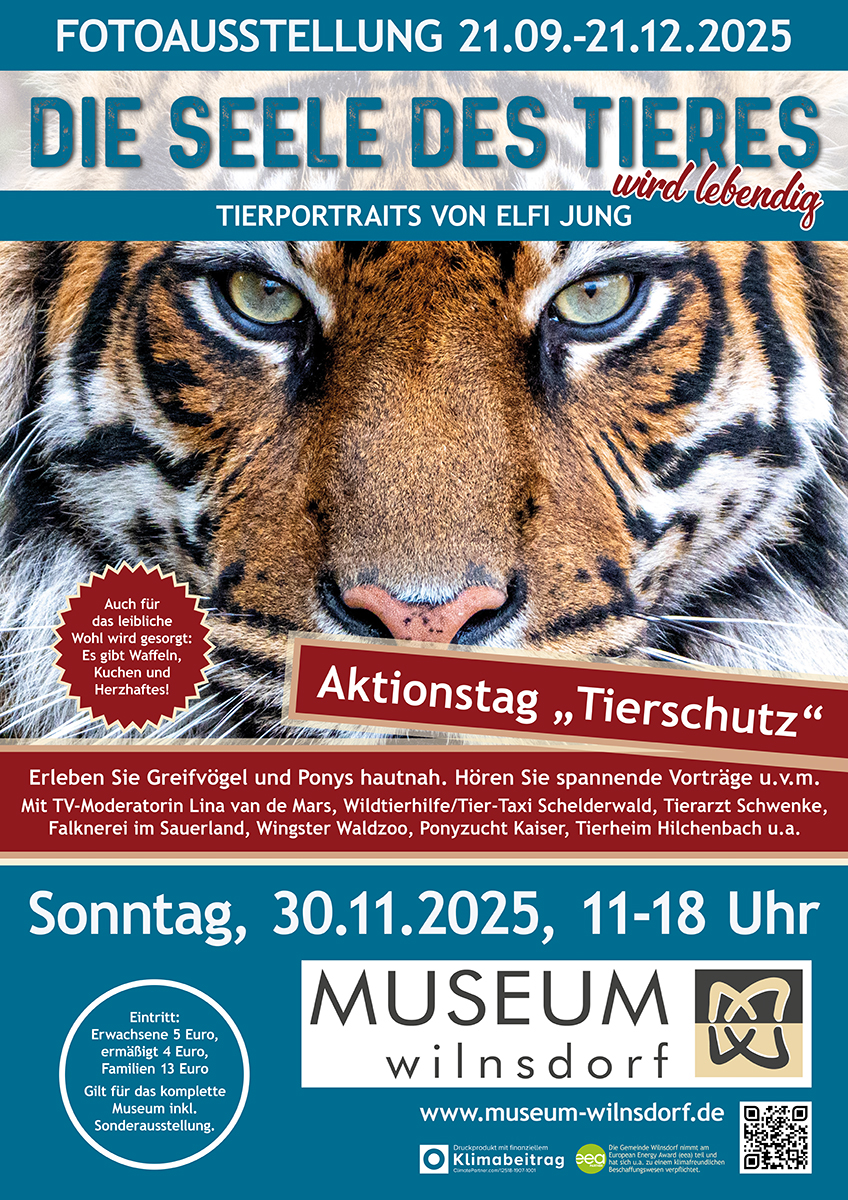 Plakat für den Aktionstag „Tierschutz“ im Rahmen der Fotoausstellung „Die Seele des Tieres“ Plakat für den Aktionstag "Tierschutz" im Rahmen der Fotoausstellung "Die Seele des Tieres"