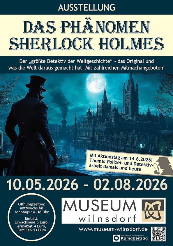 Plakat für die Ausstellung „Das Phänomen Sherlock Holmes“ Plakat für die Ausstellung „Das Phänomen Sherlock Holmes“